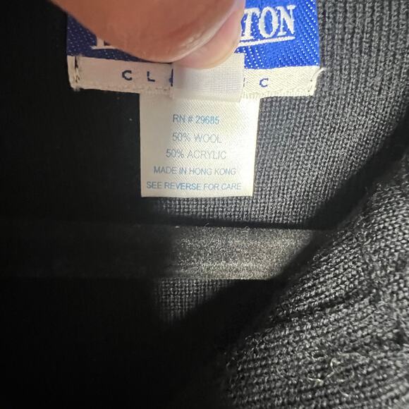 Pendleton Vintage Classic Black Cardigan Wool Blend Beaded Button Up Women Sz S - Picture 3 of 5